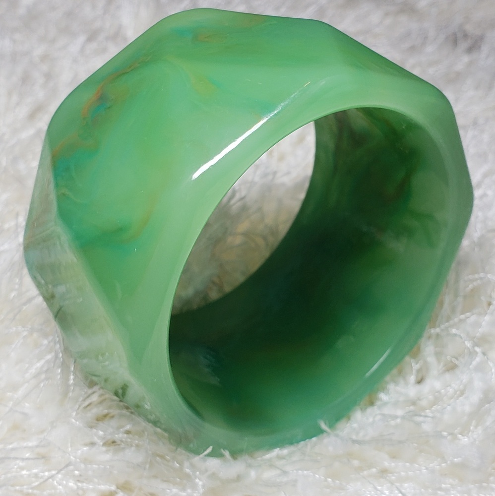 Marble Green Bangle Bracelet